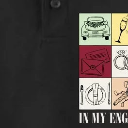 In My Engaged Era Retro Bride Wedding Engagement Dry Zone Grid Performance Polo