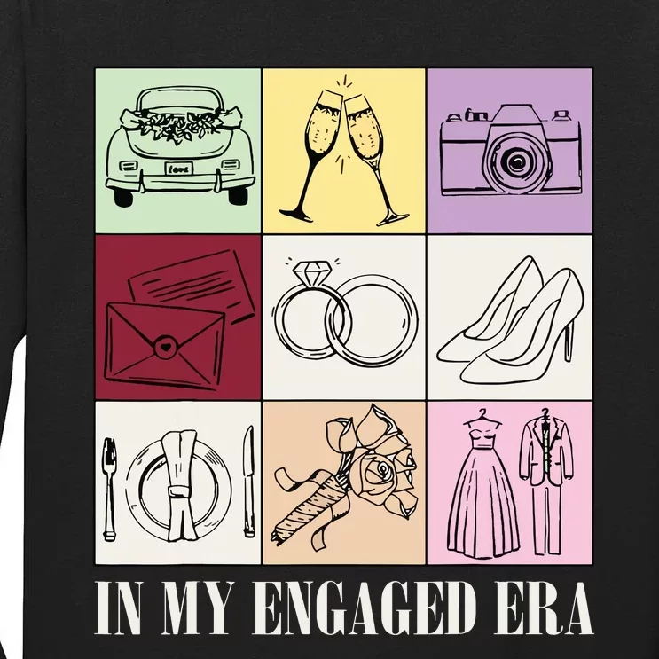 In My Engaged Era Retro Bride Wedding Engagement Tall Long Sleeve T-Shirt