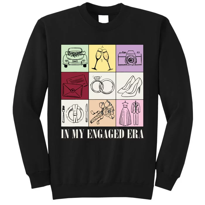 In My Engaged Era Retro Bride Wedding Engagement Tall Sweatshirt