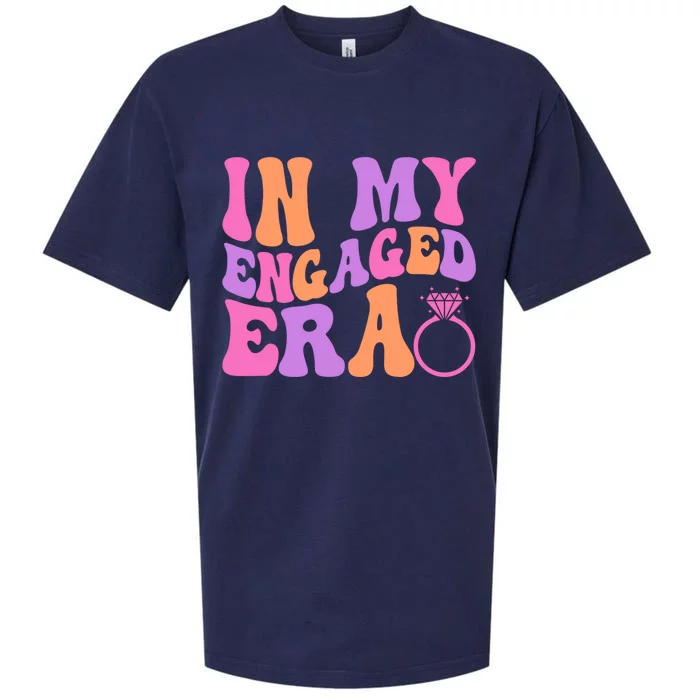 In My Engaged Era Funny Engaged Af Engaget Bachelorette Gift Sueded Cloud Jersey T-Shirt