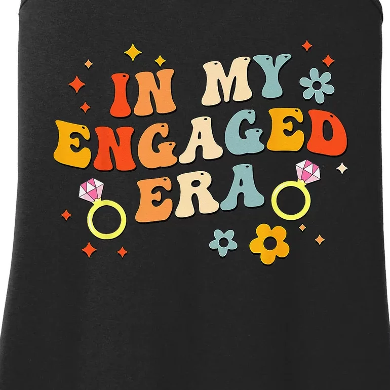 In My Engaged Era Groovy Bride Bachelorette Party Ladies Essential Tank