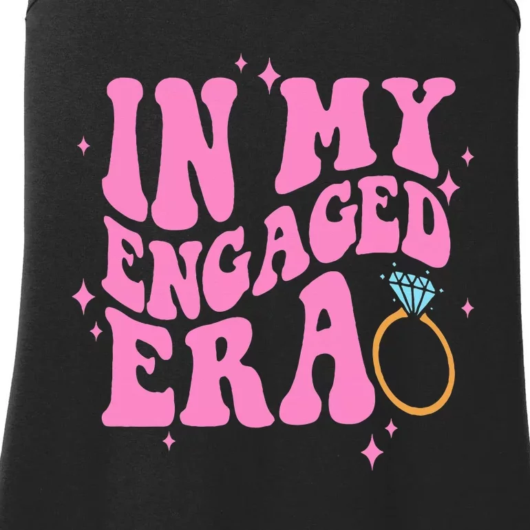 In My Engaged Era Groovy Bride Bachelorette Party Bridesmaid Ladies Essential Tank