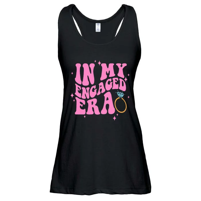 In My Engaged Era Groovy Bride Bachelorette Party Bridesmaid Ladies Essential Flowy Tank