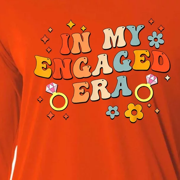 In My Engaged Era Groovy Bride Bachelorette Party Cooling Performance Long Sleeve Crew