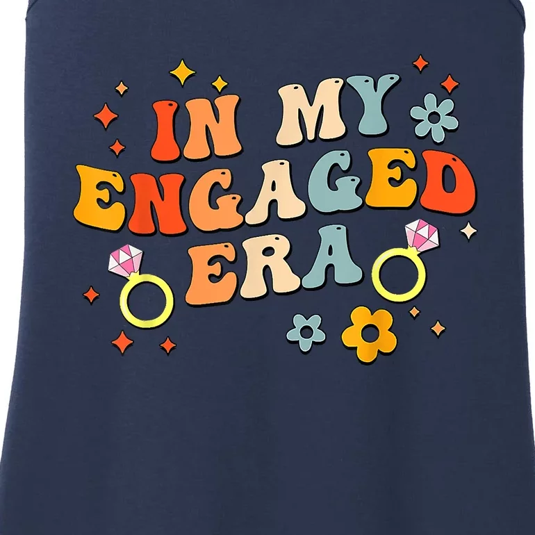 In My Engaged Era Groovy Bride Bachelorette Party Ladies Essential Tank