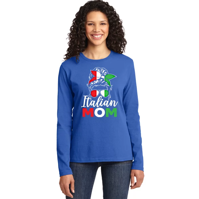 Italian Mom Europe Country Travel Italy Mothers Day Gift Ladies Long Sleeve Shirt