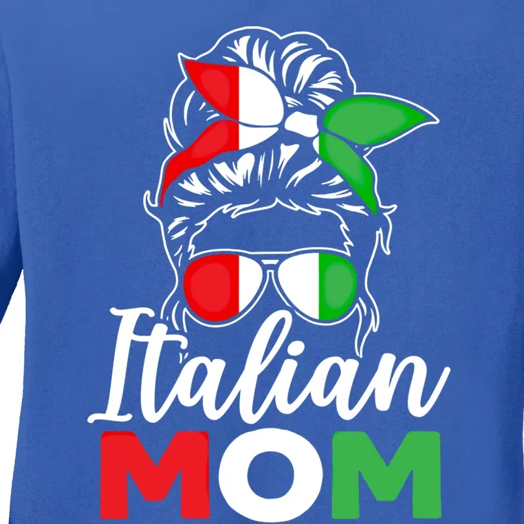 Italian Mom Europe Country Travel Italy Mothers Day Gift Ladies Long Sleeve Shirt