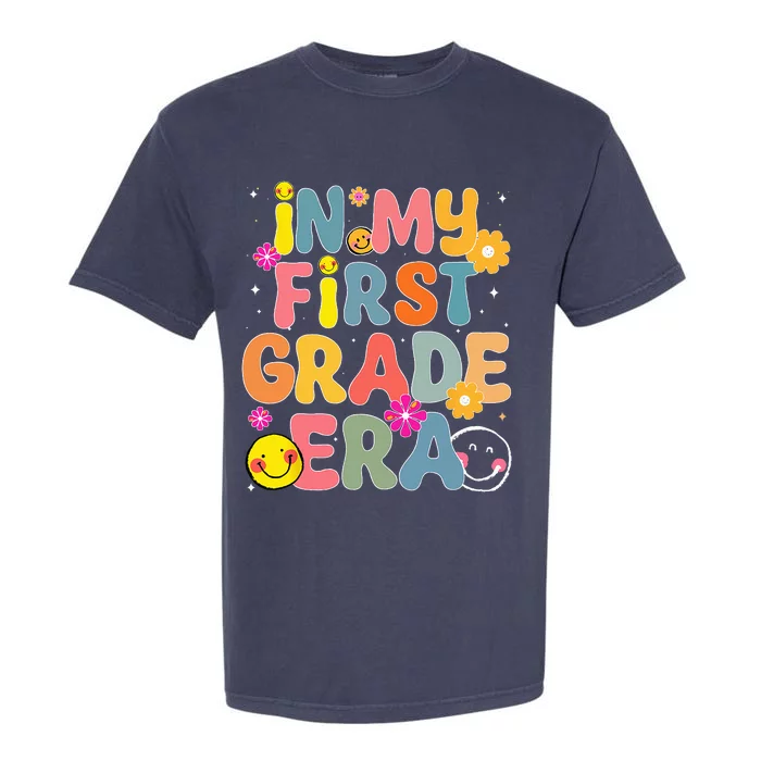 In My First Grade Era Back To School 1st Grade Teacher Team Garment-Dyed Heavyweight T-Shirt