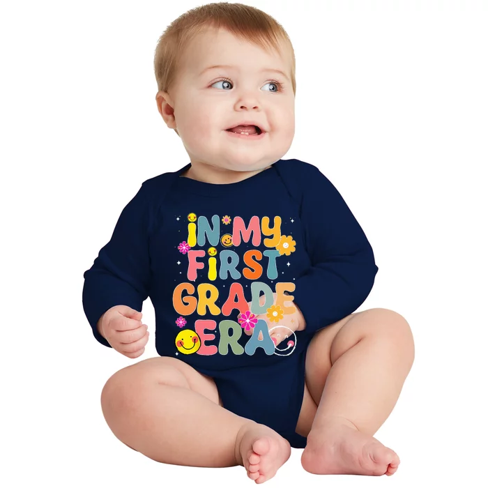 In My First Grade Era Back To School 1st Grade Teacher Team Baby Long Sleeve Bodysuit