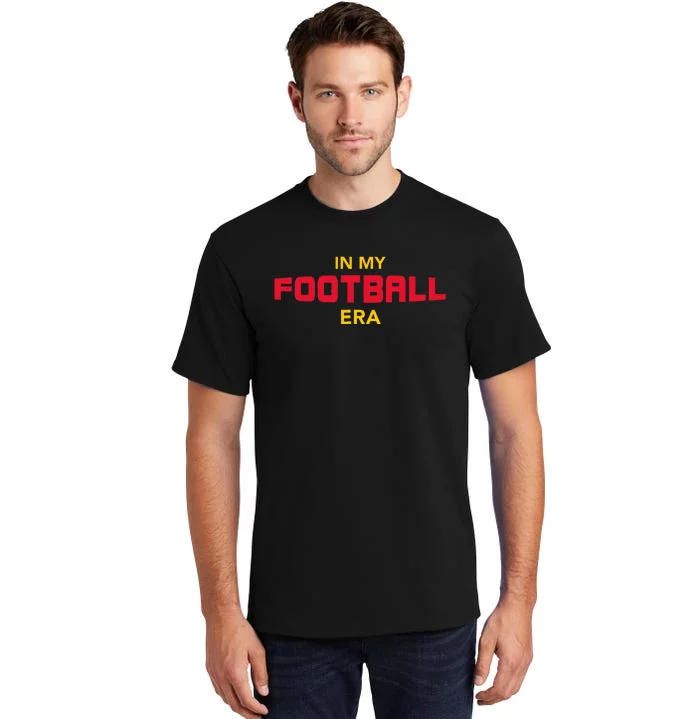 In My Football Era Red and Gold Team Colors Tall T-Shirt