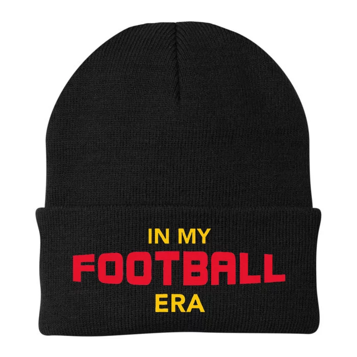 In My Football Era Red and Gold Team Colors Knit Cap Winter Beanie