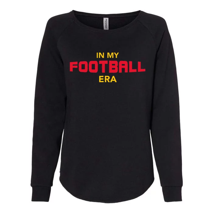 In My Football Era Red and Gold Team Colors Womens California Wash Sweatshirt