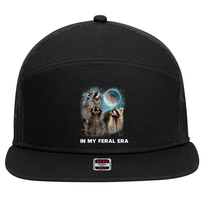 In My Feral Era Raccoon 7 Panel Mesh Trucker Snapback Hat