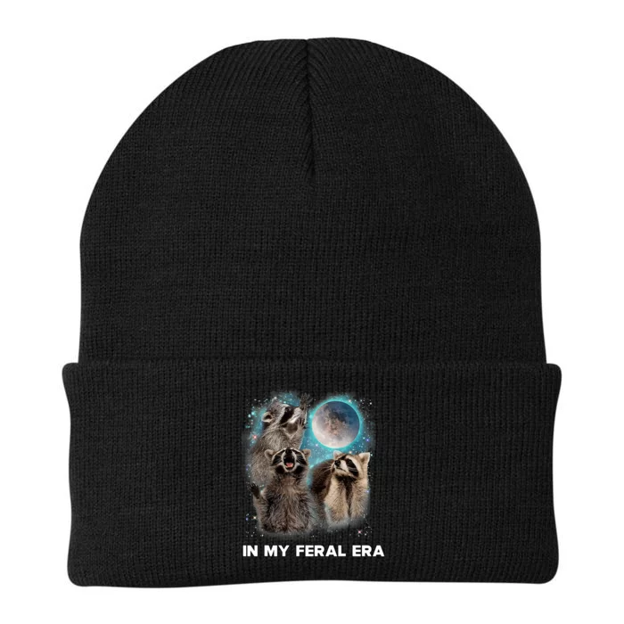 In My Feral Era Raccoon Knit Cap Winter Beanie