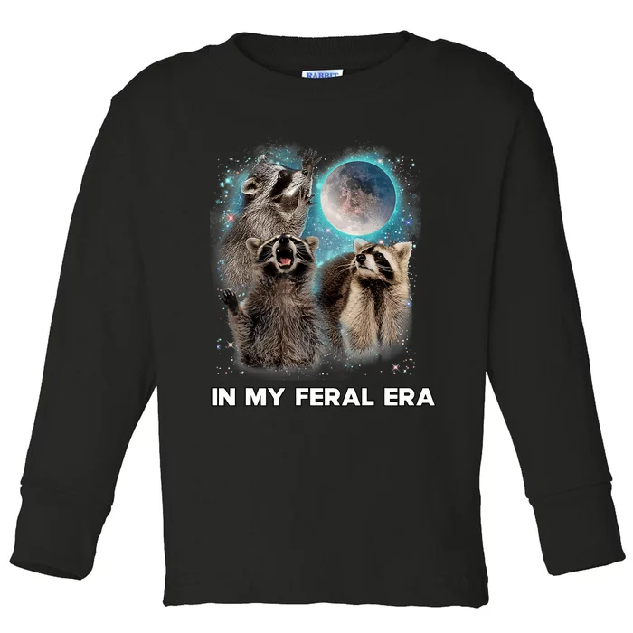 In My Feral Era Raccoon Toddler Long Sleeve Shirt