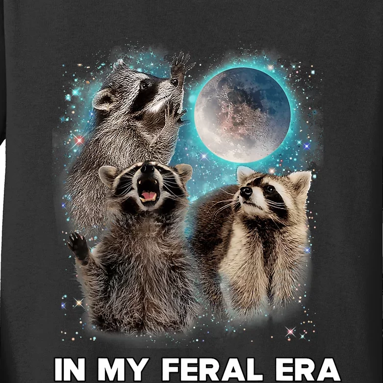 In My Feral Era Raccoon Kids Long Sleeve Shirt