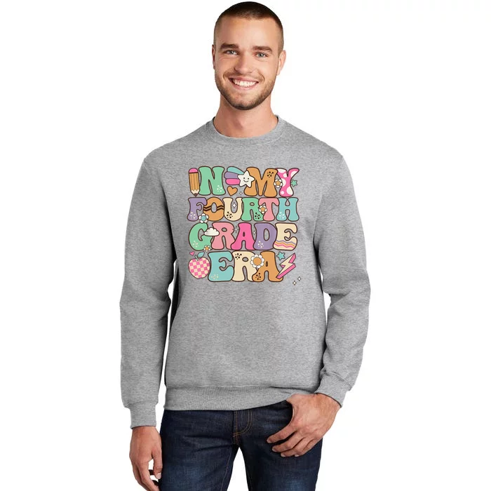 In My Fourth Grade Era Back To School Retro Groovy 4th Grade Tall Sweatshirt