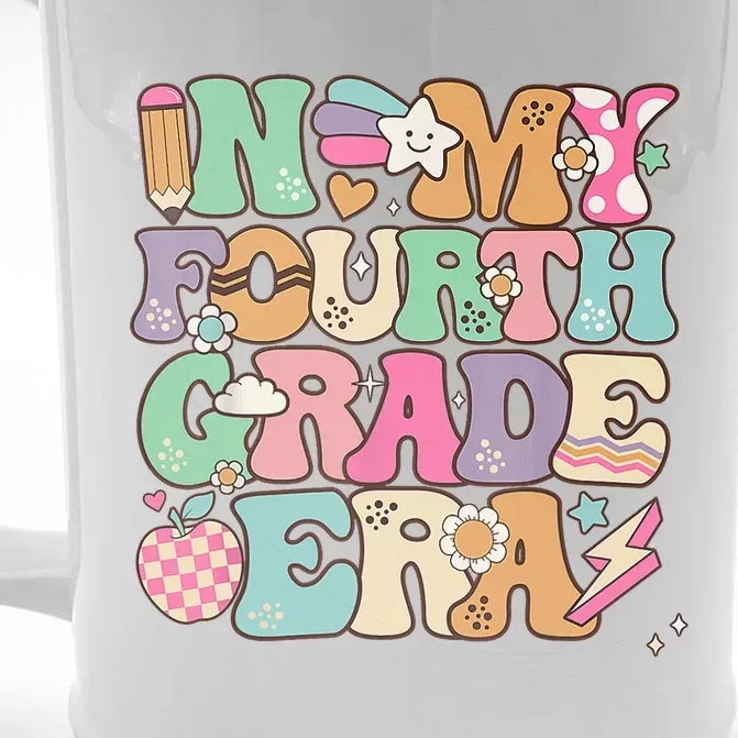 In My Fourth Grade Era Back To School Retro Groovy 4th Grade Front & Back Beer Stein