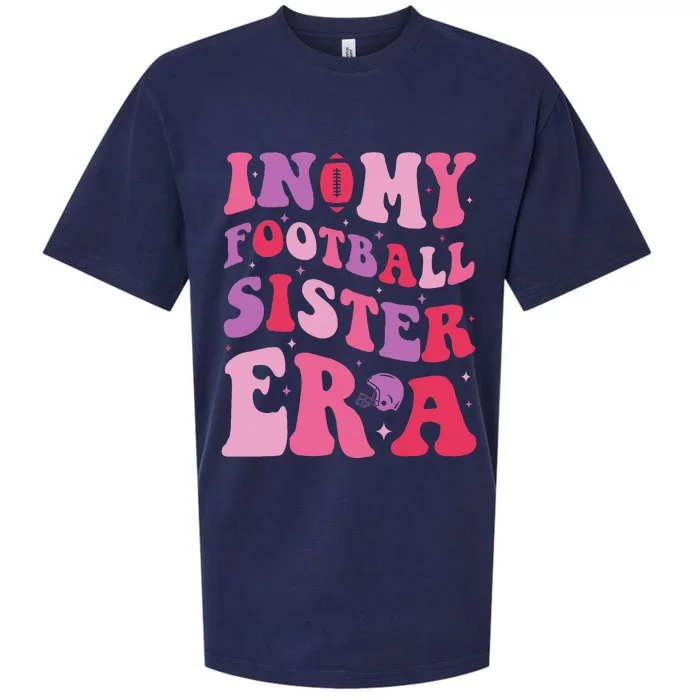 In My Football Sister Era Funny Football Girl Sueded Cloud Jersey T-Shirt