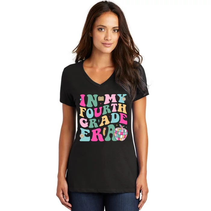 In My Fourth Grade Era Back To School Women's V-Neck T-Shirt