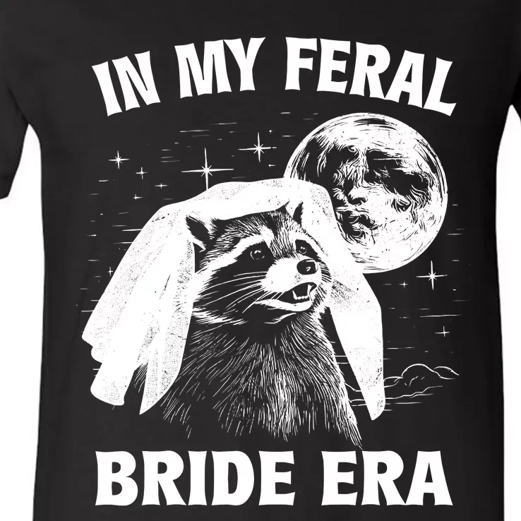 In My Feral Bride Era Raccoon V-Neck T-Shirt