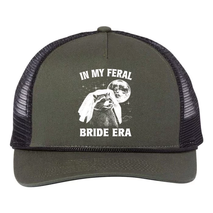 In My Feral Bride Era Raccoon Retro Rope Trucker Hat Cap