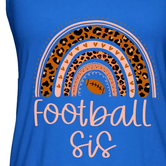 In My Football Sister Era Leopard Rainbow Game Day Vibes Gift Ladies Essential Flowy Tank