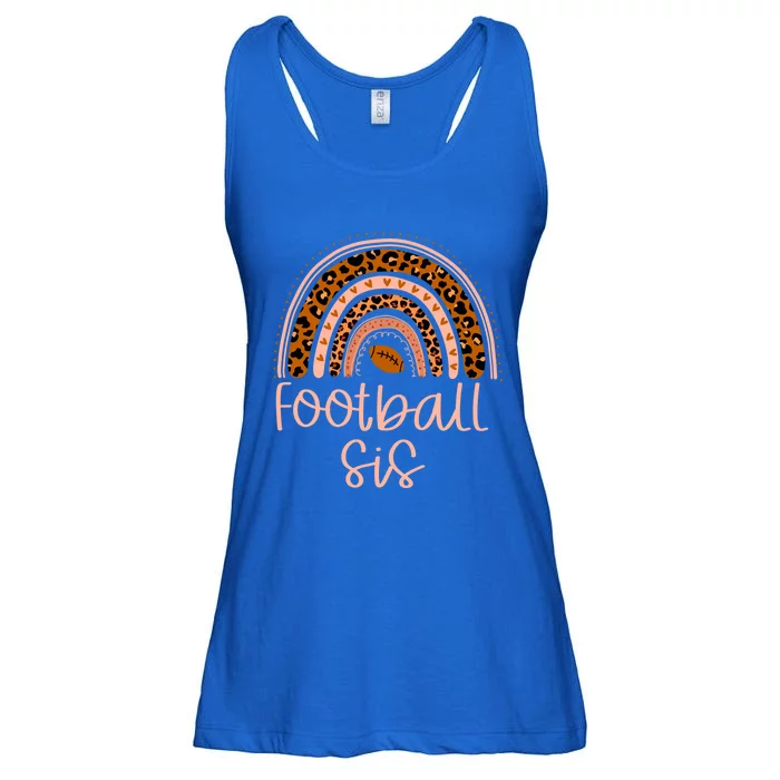 In My Football Sister Era Leopard Rainbow Game Day Vibes Gift Ladies Essential Flowy Tank