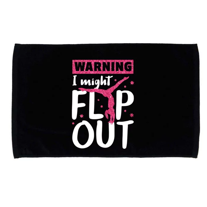 I Might Flip Out Funny Gymnast Cheerleading Gift Microfiber Hand Towel