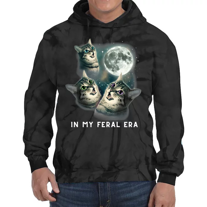 In My Feral Era Cat Tie Dye Hoodie