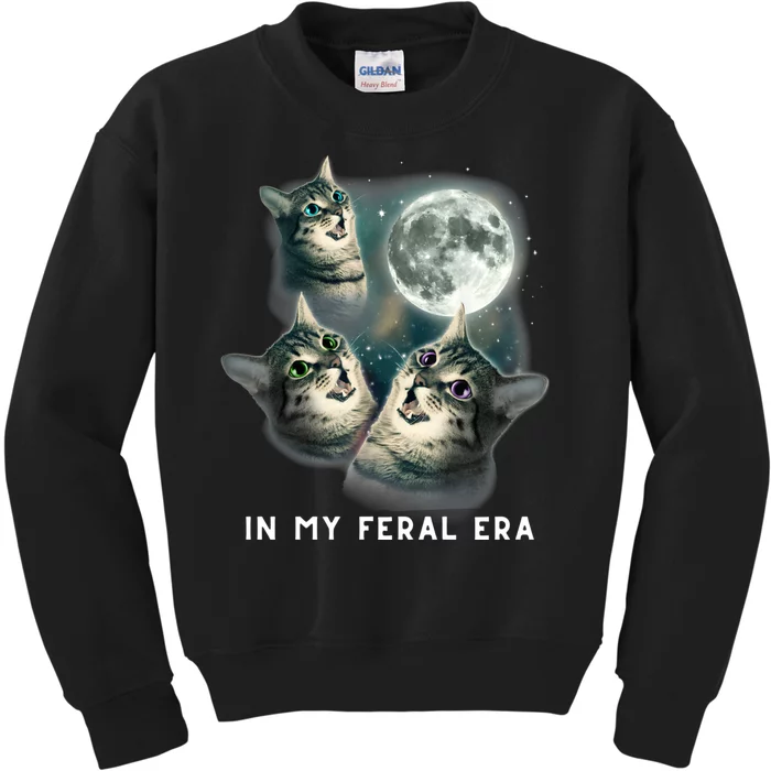 In My Feral Era Cat Kids Sweatshirt