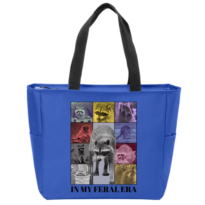 In My Feral Era Raccoon Trash Panda Weird Meme Feral Era Gift Zip Tote Bag