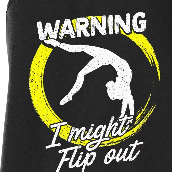 I Might Flip Out Gymnastics & Gymnast Gift Women's Racerback Tank