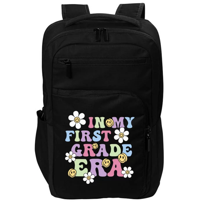 In My First Grade Era Back To School 1st Teacher Groovy Impact Tech Backpack