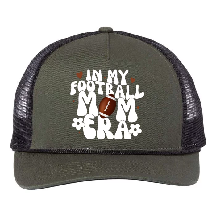 In My Football Mom Era Hearts Retro Rope Trucker Hat Cap