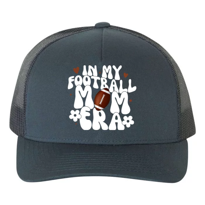 In My Football Mom Era Hearts Yupoong Adult 5-Panel Trucker Hat