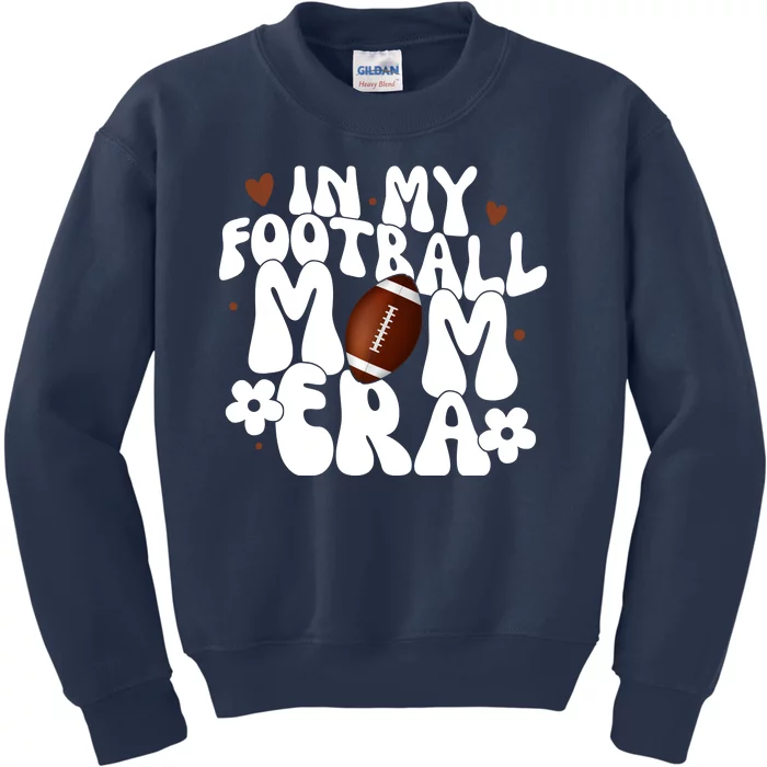 In My Football Mom Era Hearts Kids Sweatshirt