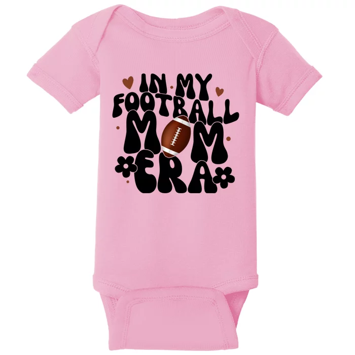 In My Football Mom Era Hearts Baby Bodysuit