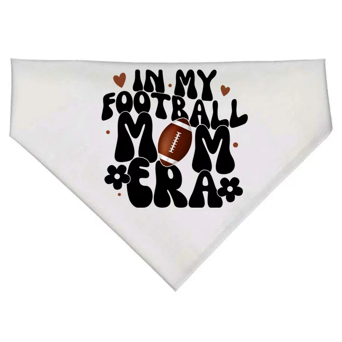 In My Football Mom Era Hearts USA-Made Doggie Bandana