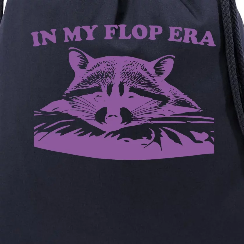 In My Flop Era Raccoon Drawstring Bag