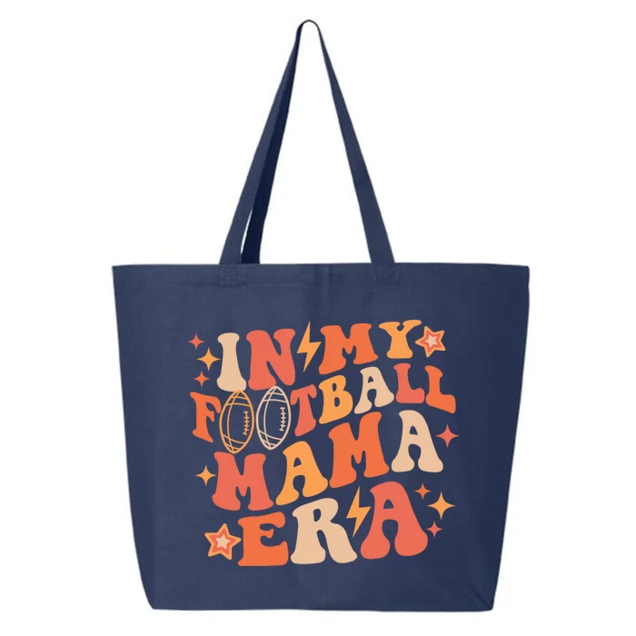 In My Football Mama Era Autumn Fall Thanksgiving Game Day Gift 25L Jumbo Tote