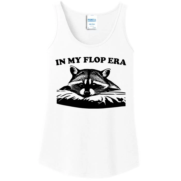 In My Flop Era Raccoon Ladies Essential Tank