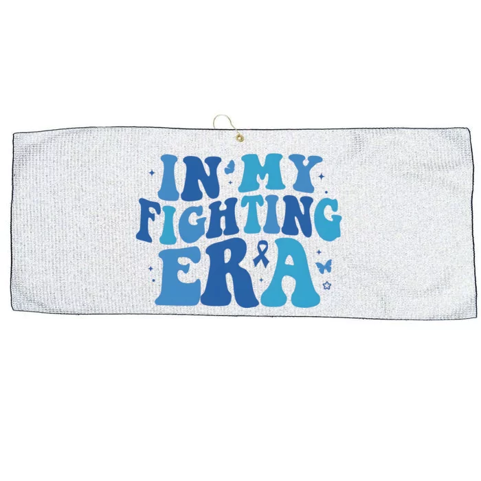 In My Fighting Era Colon Cancer Warrior Large Microfiber Waffle Golf Towel