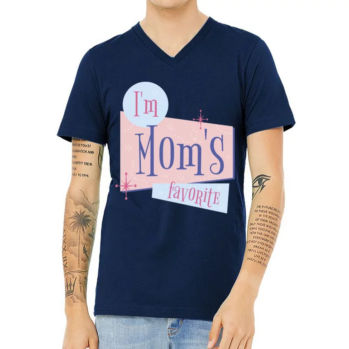 I'm Mom's Favorite Retro V-Neck T-Shirt