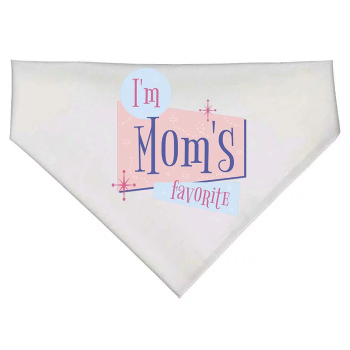 I'm Mom's Favorite Retro USA-Made Doggie Bandana