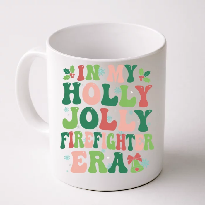 In My Firefighter Era Christmas Party Season Pjm Occupation Gift Front & Back Coffee Mug