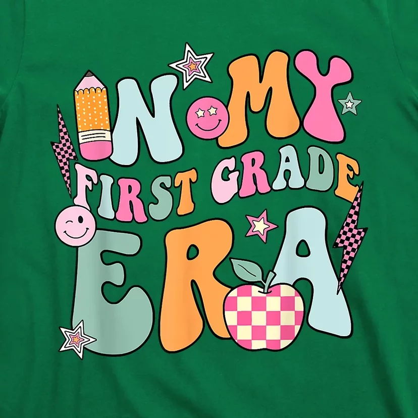 In My First Grade Era Back To School Retro Groovy 1st Grade T-Shirt