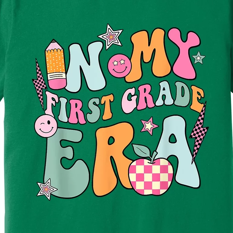 In My First Grade Era Back To School Retro Groovy 1st Grade Premium T-Shirt