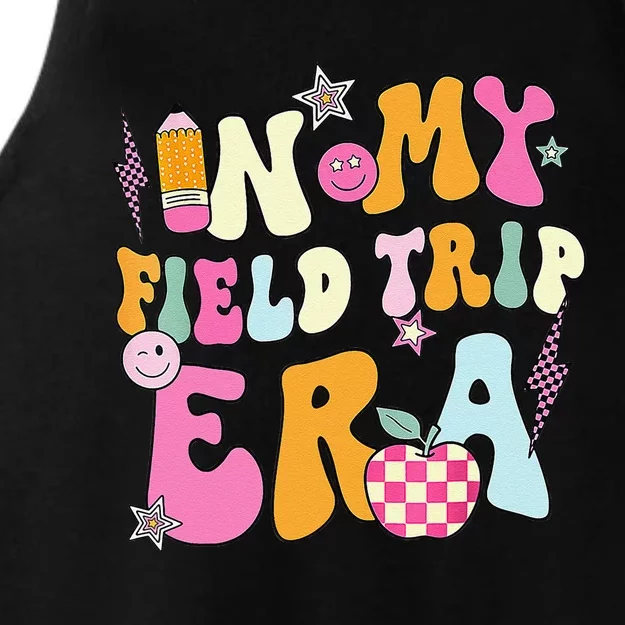 In My Field Trip Era Retro Groovy Teacher Field Day 2024 Ladies Tri-Blend Wicking Tank