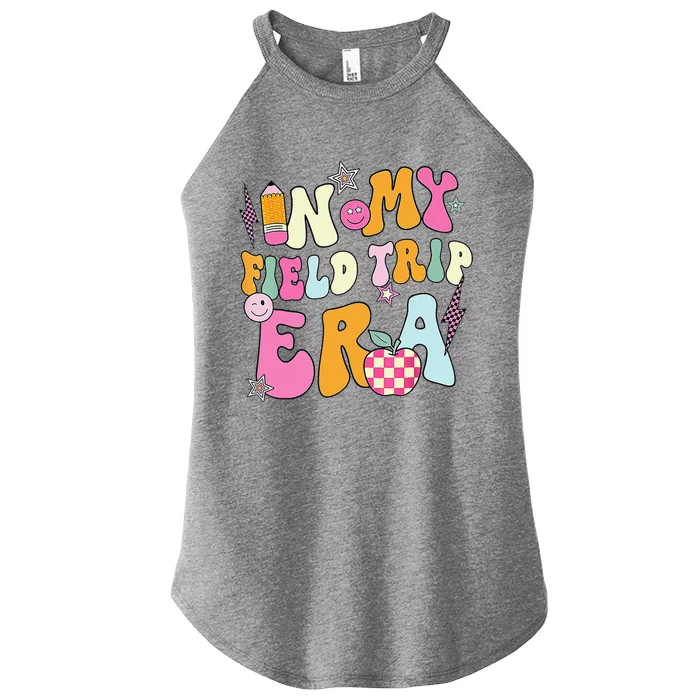 In My Field Trip Era Retro Groovy Teacher Field Day 2024 Women’s Perfect Tri Rocker Tank